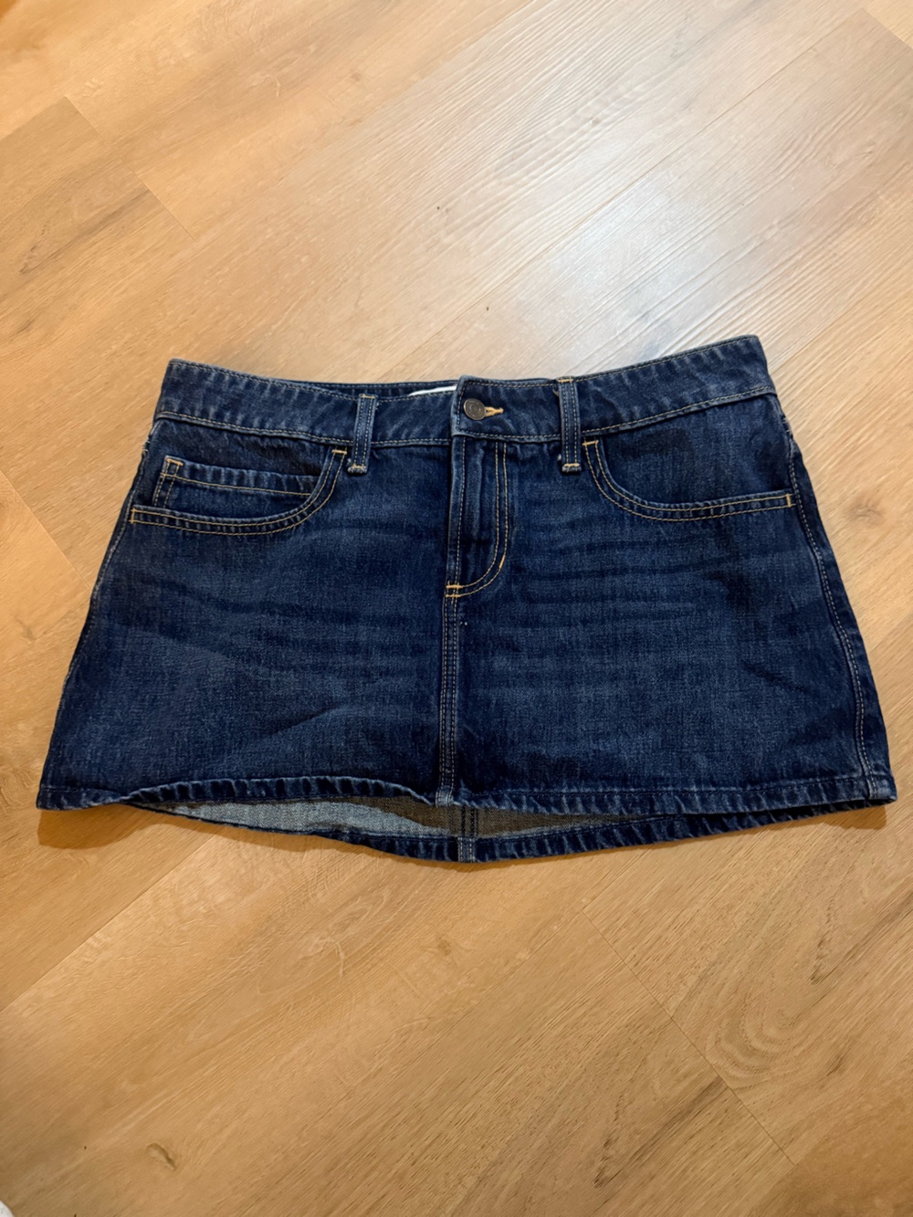 Dark Blue Denim Mini Skirt